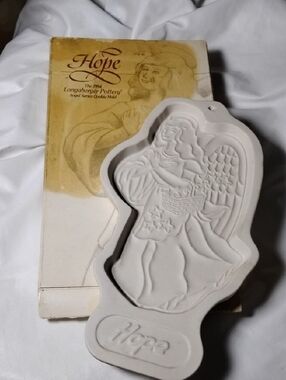 1997 Longaberger Pottery Angel Cookie Mold